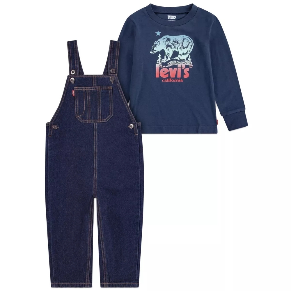 Toddler Boys 2 Piece Levi's Overall Set